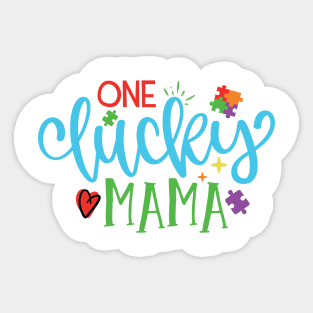 One Lucky Mama, Autism Awareness Sticker